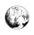 hand drawn planet pluto vector image vector image