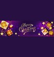 horizontal christmas xmas gold vector image vector image
