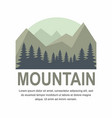mountain and pine tree logo design vector image