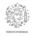banners for tardive dyskintsia vector image vector image