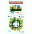 camping and hiking - poster brochure cover vector image