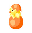 cute easter chicken vector image vector image