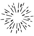 starburst sunburst hand drawn design element vector image