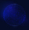 abstract globe with low poly design vector image