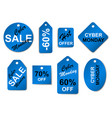 cyber monday sale labels and tags vector image vector image