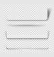 realistic page shadows set vector image vector image