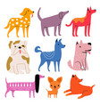 set with cute cartoon dogs vector image