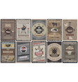 vintage colored barbecue brochures collection vector image vector image