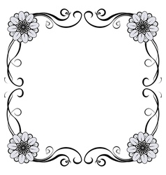Antique frame engraving Royalty Free Vector Image