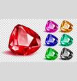 set of precious crystals vector image vector image