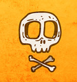 skull and bones cartoon vector image