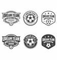 soccer football logo emblem collections designs vector image vector image