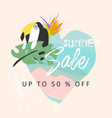 tropical collage sale banner vector image