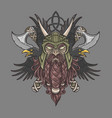 viking warrior head vector image