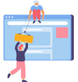 website construction works composition vector image vector image