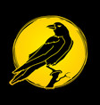 crow on tree graphic vector image