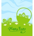 fresh blue and green easter background vector image