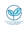 2d customizable thin linear blue vegetarian icon vector image vector image