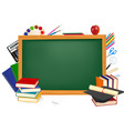 back to school green desk vector image vector image