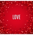 romantic red heart background vector image
