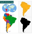 south america map vector image vector image