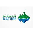 balance of nature mountain and iceberg vector image vector image