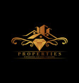 luxury real estate logo collection with golden vector image