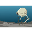 a spherical bug shaped alien robot or vehicle vector image vector image