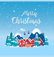 cartoon snow home and rural cottages set vector image