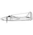 grumman f7f tigercat vector image vector image
