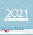 happy new year 2021 card vector image vector image