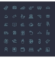 outline web icon set - hotel services vector image vector image