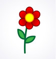 simple cartoon flower vector image vector image