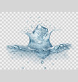 water splash from falling ice cubes vector image vector image