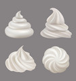 whipped cream delicious liquid food ingredients vector image vector image
