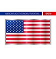 american flag in a metallic silver frame vector image vector image