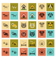 assembly flat icons dog cats pets vector image vector image