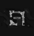 black and white cyberpunk technology background vector image