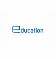 book logo letter e education flat vector image