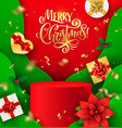 christmas podium or scene with gifts 3d stage vector image vector image