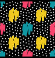 seamless trendy messy geometric and polka dot vector image vector image