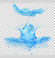 water splash from falling ice cubes vector image vector image