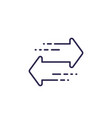 arrows reverse exchange switch line icon vector image