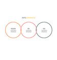 business infographics timeline with 3 options vector image