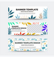 banner template with modern bright design voucher vector image vector image