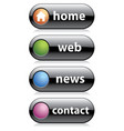 black web buttons vector image vector image