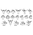 god angel basic poses and actions character vector image vector image
