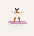 kids surfing in summer travel vector image vector image