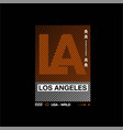los angeles usa simple vintage fashion vector image vector image