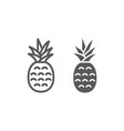 pineapple line and glyph icon fruit ananas vector image